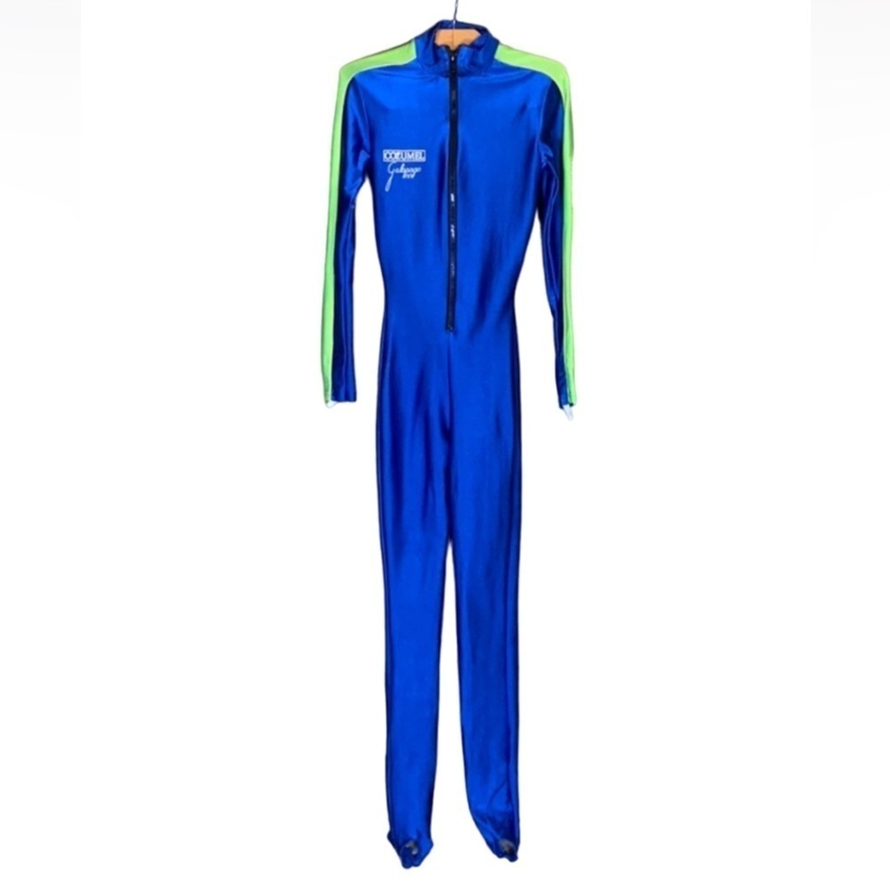 Vintage Henderson Aquatics wetsuit Blue and green Size XS
